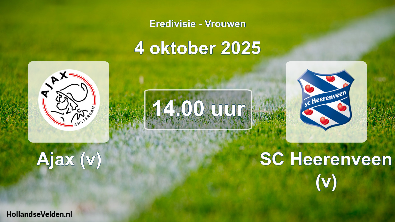 Geplande wedstrijd: Ajax (v) - SC Heerenveen (v) (4 oktober 2025)