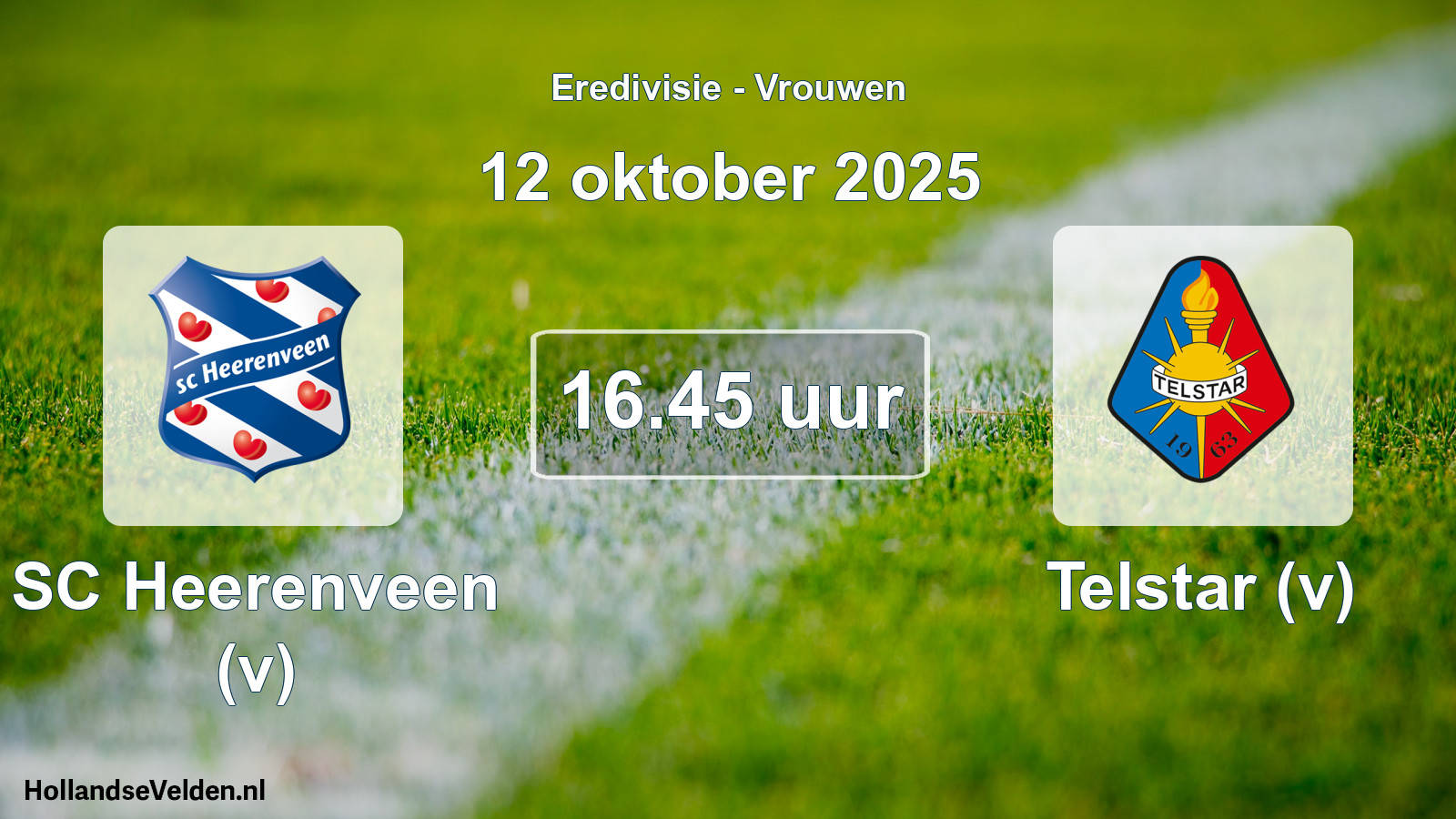 Geplande wedstrijd: SC Heerenveen (v) - Telstar (v) (12 oktober 2025)