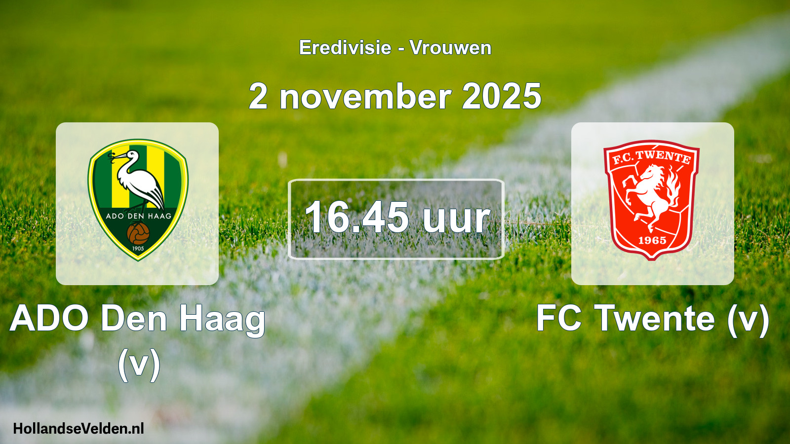 Geplande wedstrijd: ADO Den Haag (v) - FC Twente (v) (2 november 2025)