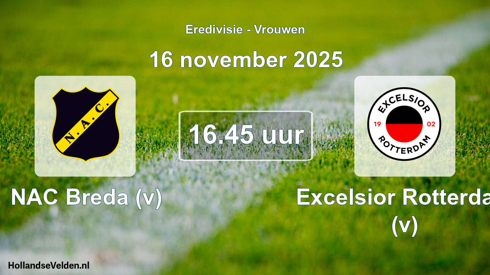 Geplande wedstrijd: NAC Breda (v) - Excelsior Rotterdam (v) (16 november 2025)