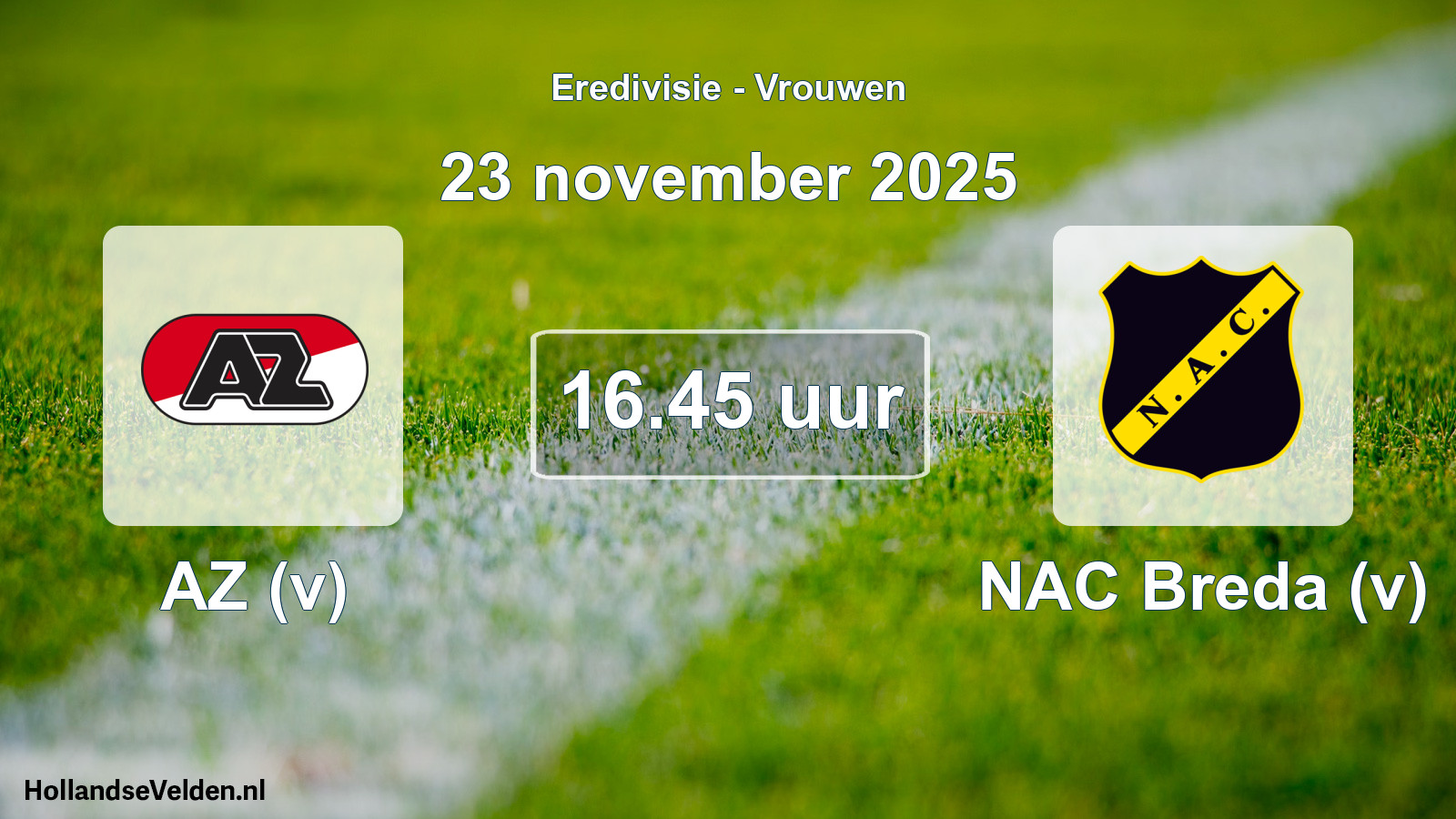 Geplande wedstrijd: AZ (v) - NAC Breda (v) (23 november 2025)