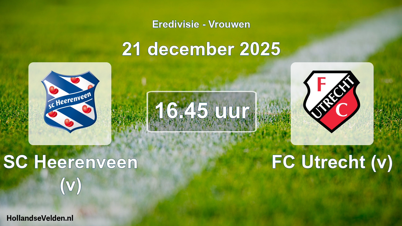 Geplande wedstrijd: SC Heerenveen (v) - FC Utrecht (v) (21 december 2025)