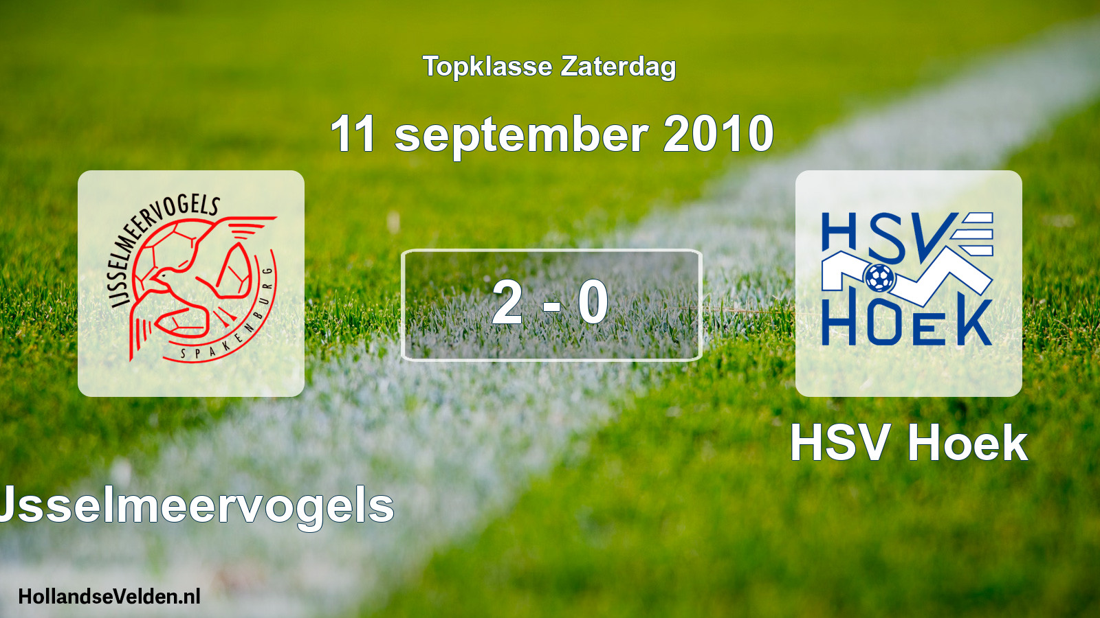 Gespeelde wedstrijd: IJsselmeervogels - HSV Hoek 2 - 0 (11 september 2010)