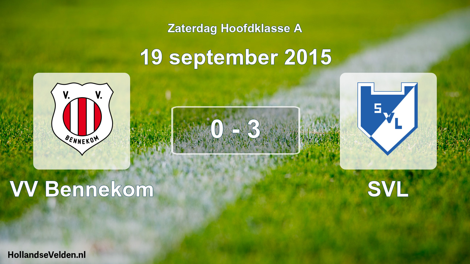 Gespeelde wedstrijd: VV Bennekom - SVL 0 - 3 (19 september 2015)