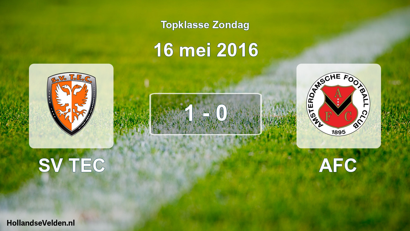 Gespeelde wedstrijd: SV TEC - AFC 1 - 0 (16 mei 2016)