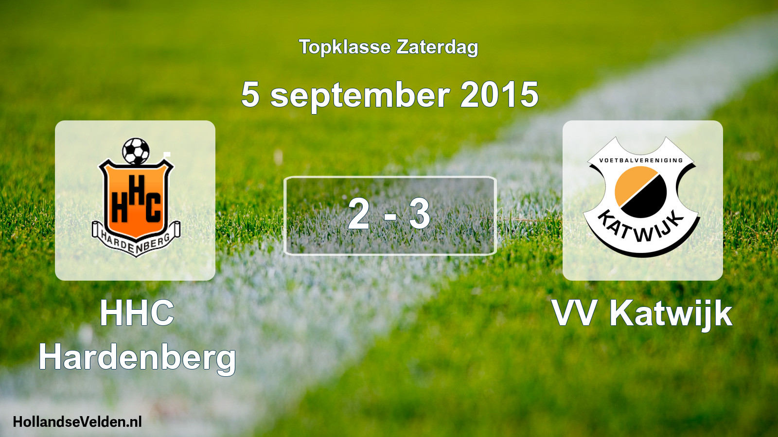 Gespeelde wedstrijd: HHC Hardenberg - VV Katwijk 2 - 3 (5 september 2015)