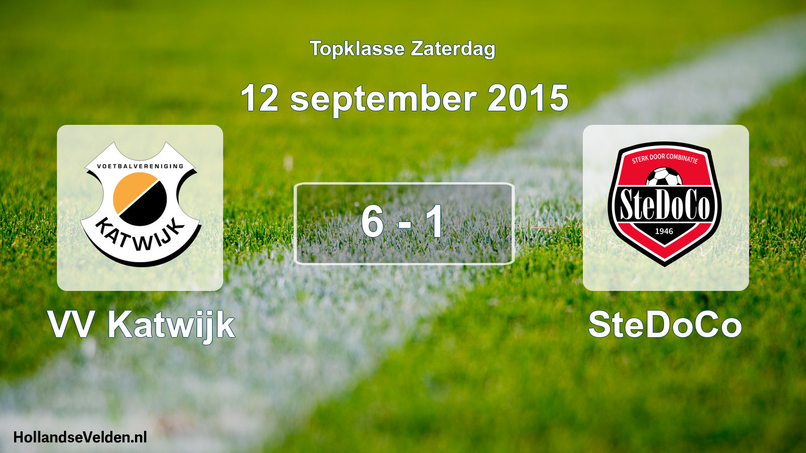 Gespeelde wedstrijd: VV Katwijk - SteDoCo 6 - 1 (12 september 2015)