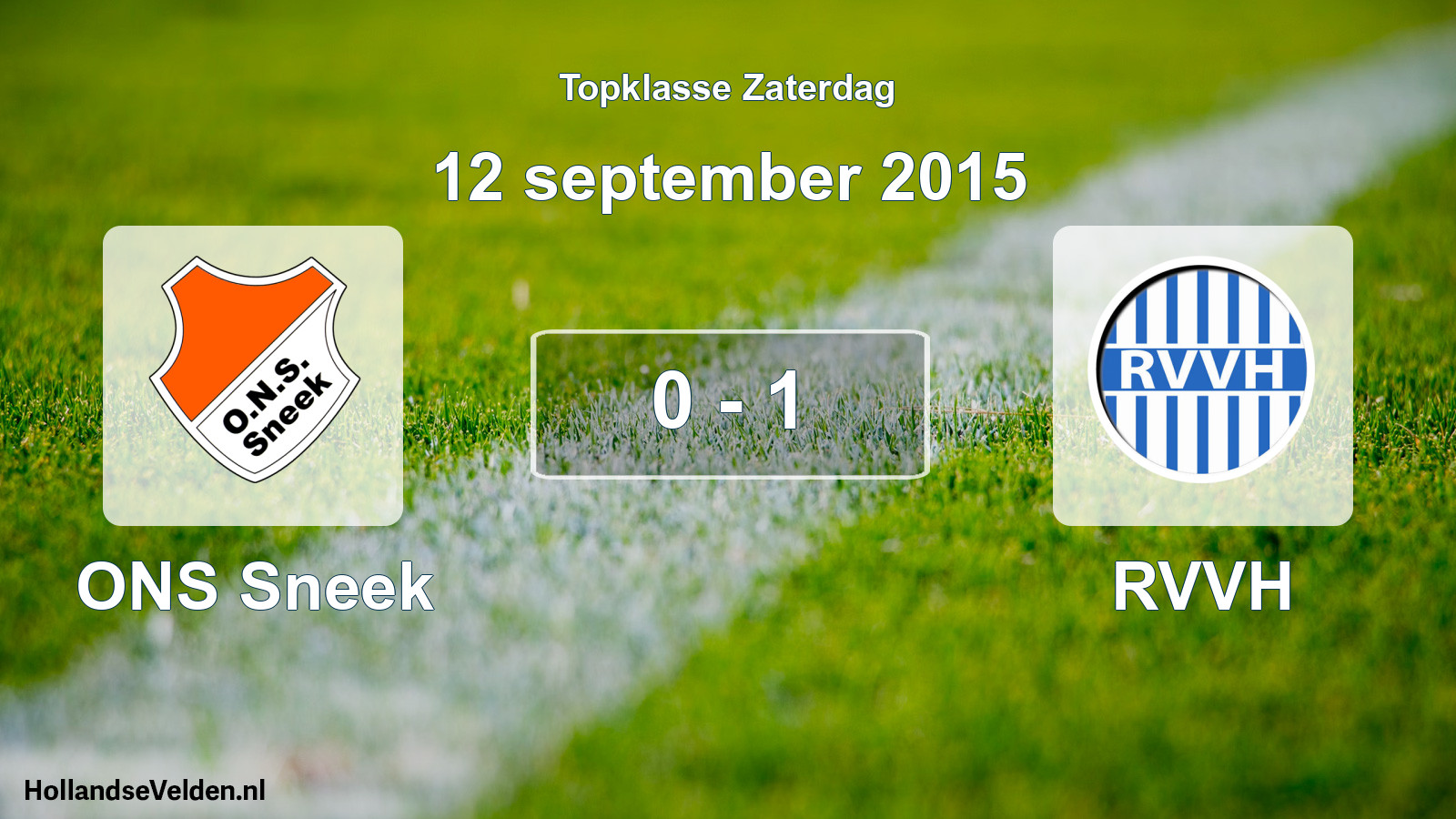 Gespeelde wedstrijd: ONS Sneek - RVVH 0 - 1 (12 september 2015)