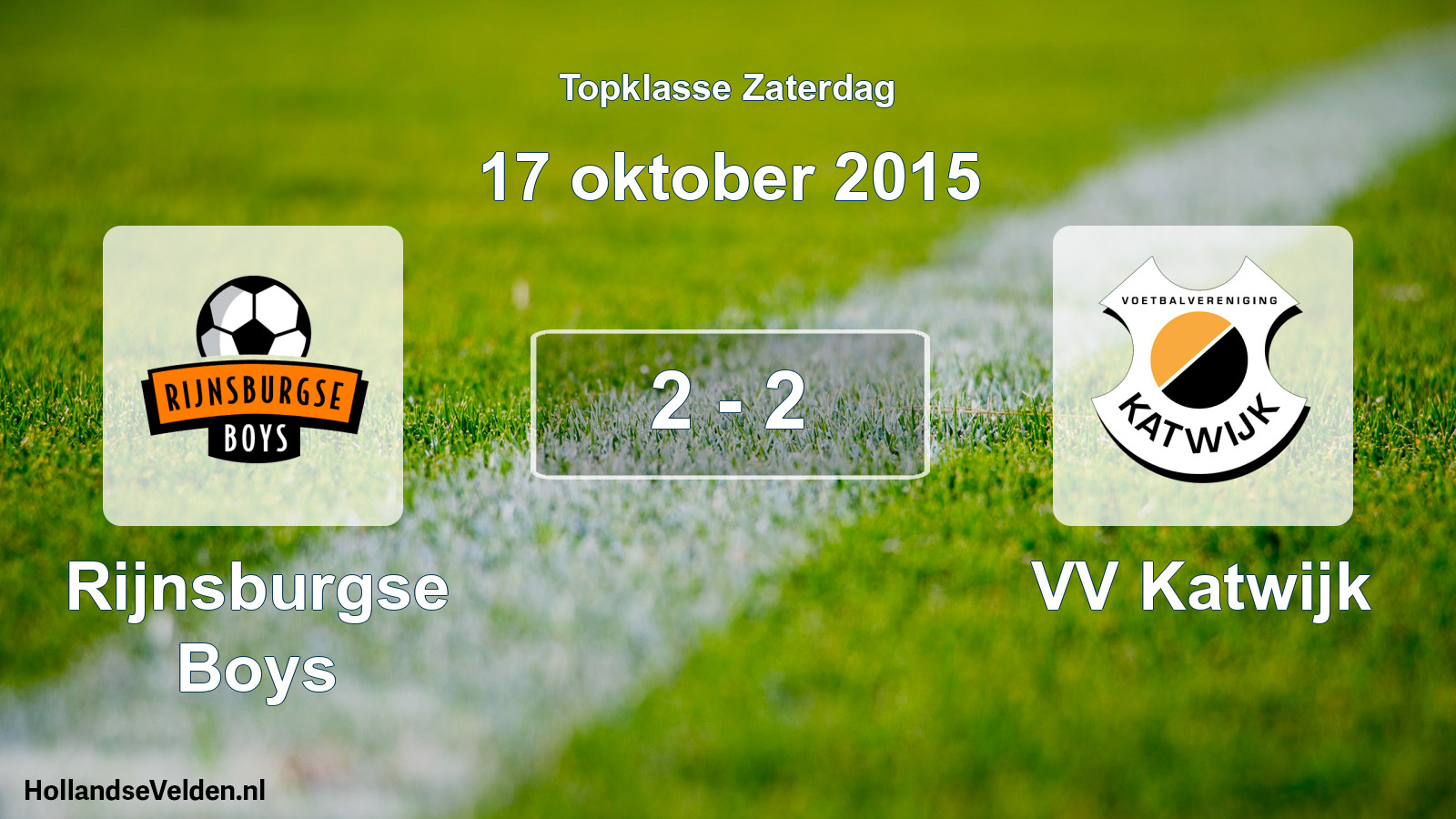 Gespeelde wedstrijd: Rijnsburgse Boys - VV Katwijk 2 - 2 (17 oktober 2015)