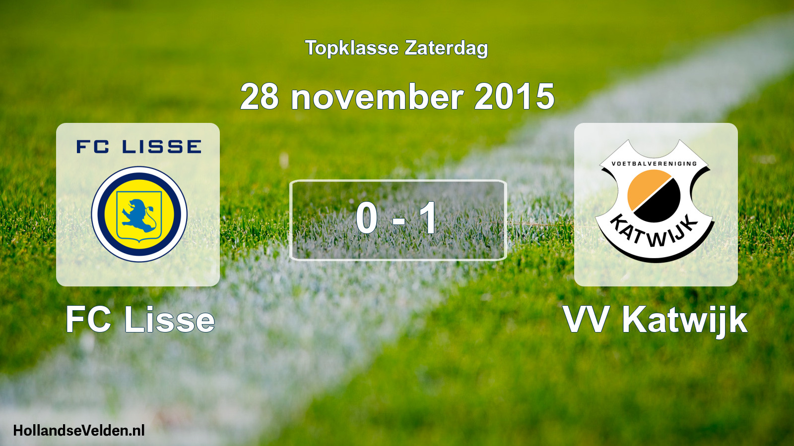 Gespeelde wedstrijd: FC Lisse - VV Katwijk 0 - 1 (28 november 2015)