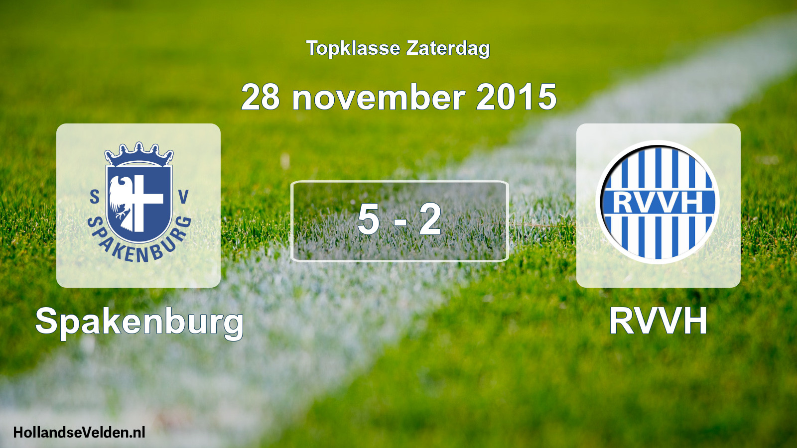 Gespeelde wedstrijd: Spakenburg - RVVH 5 - 2 (28 november 2015)