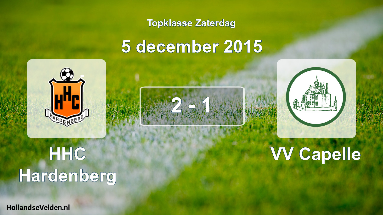 Gespeelde wedstrijd: HHC Hardenberg - VV Capelle 2 - 1 (5 december 2015)