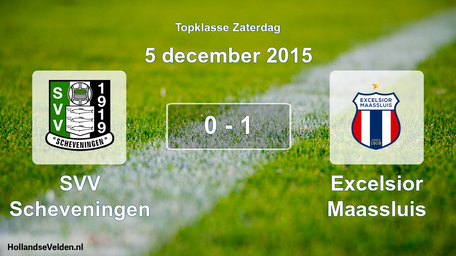 Gespeelde wedstrijd: SVV Scheveningen - Excelsior Maassluis 0 - 1 (5 december 2015)
