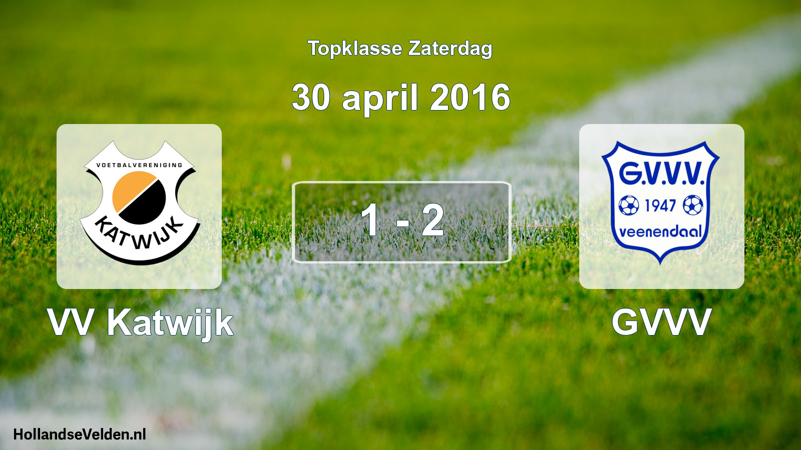 Gespeelde wedstrijd: VV Katwijk - GVVV 1 - 2 (30 april 2016)