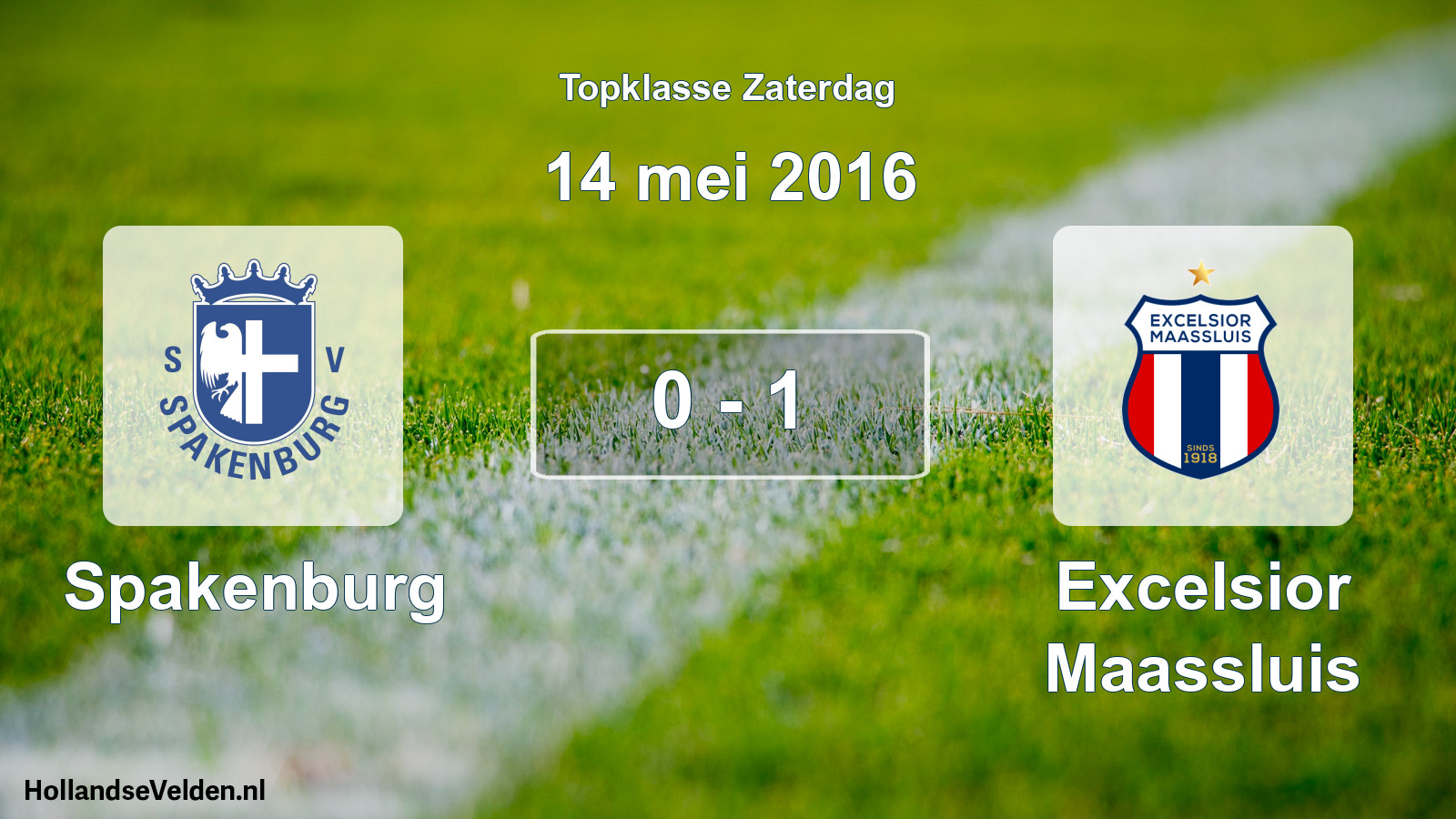 Gespeelde wedstrijd: Spakenburg - Excelsior Maassluis 0 - 1 (14 mei 2016)