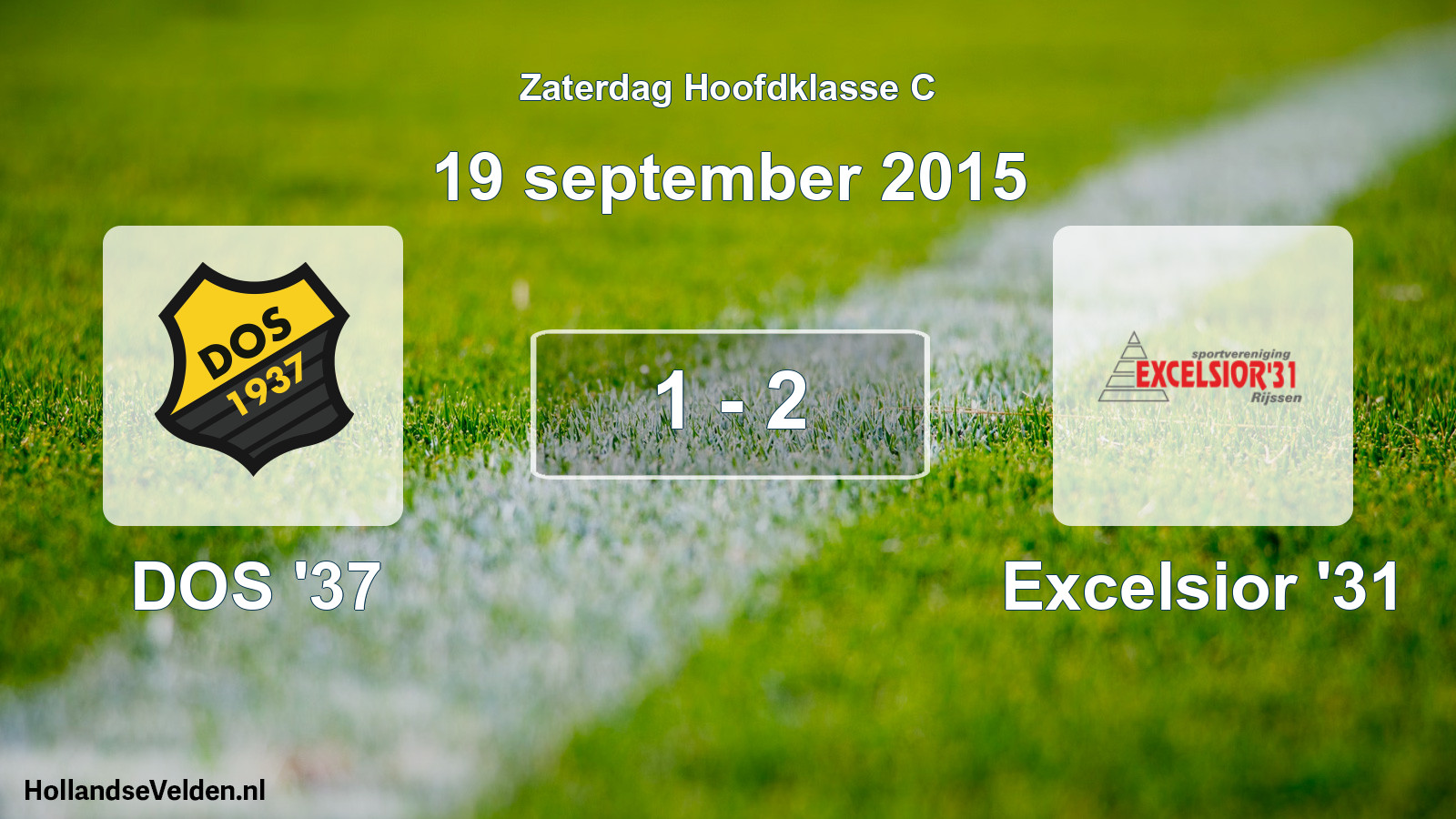 Gespeelde wedstrijd: DOS '37 - Excelsior '31 1 - 2 (19 september 2015)