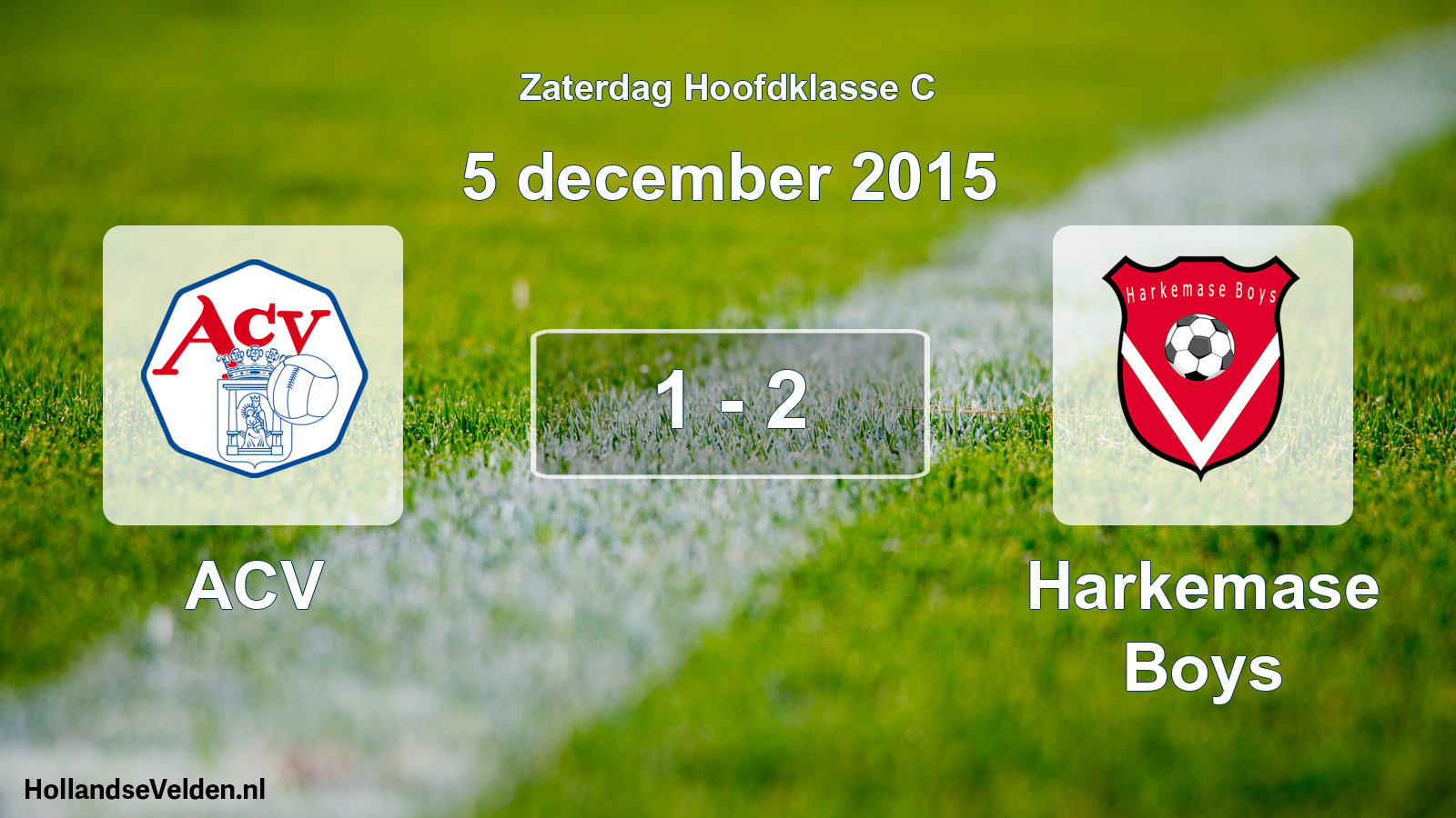 Gespeelde wedstrijd: ACV - Harkemase Boys 1 - 2 (5 december 2015)