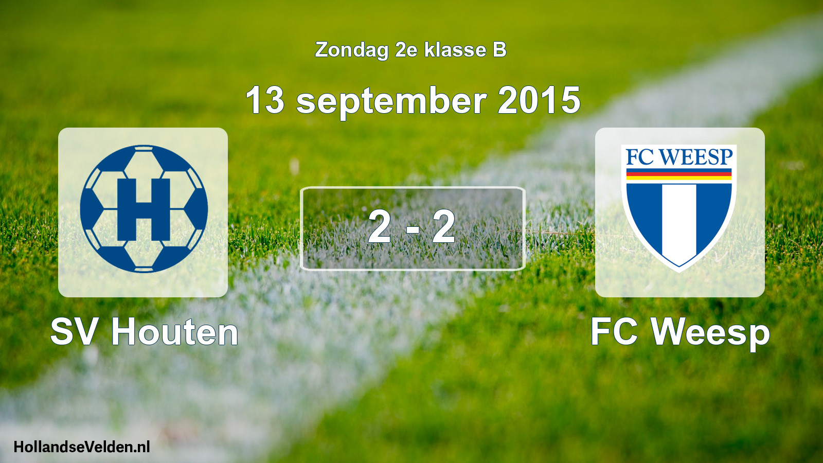 Gespeelde wedstrijd: SV Houten - FC Weesp 2 - 2 (13 september 2015)