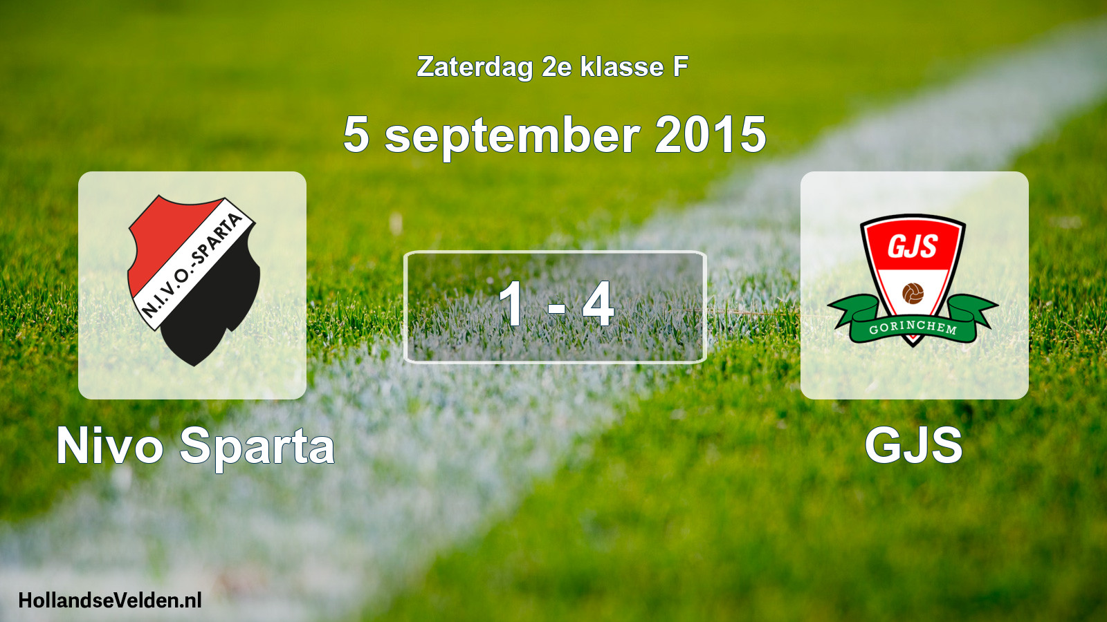 Gespeelde wedstrijd: Nivo Sparta - GJS 1 - 4 (5 september 2015)