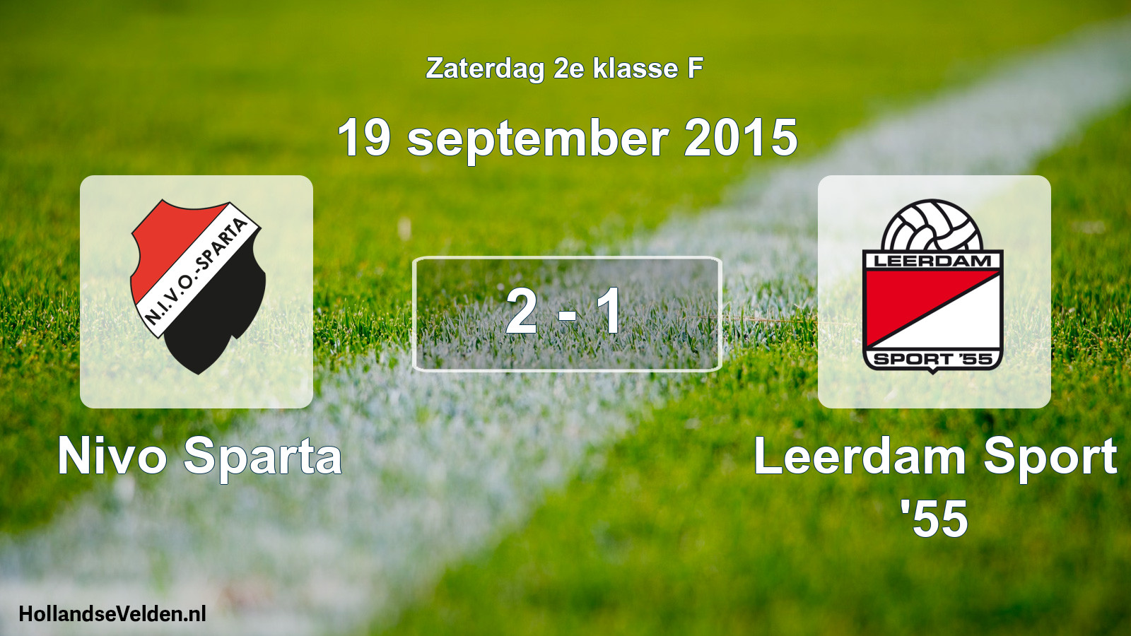 Gespeelde wedstrijd: Nivo Sparta - Leerdam Sport '55 2 - 1 (19 september 2015)