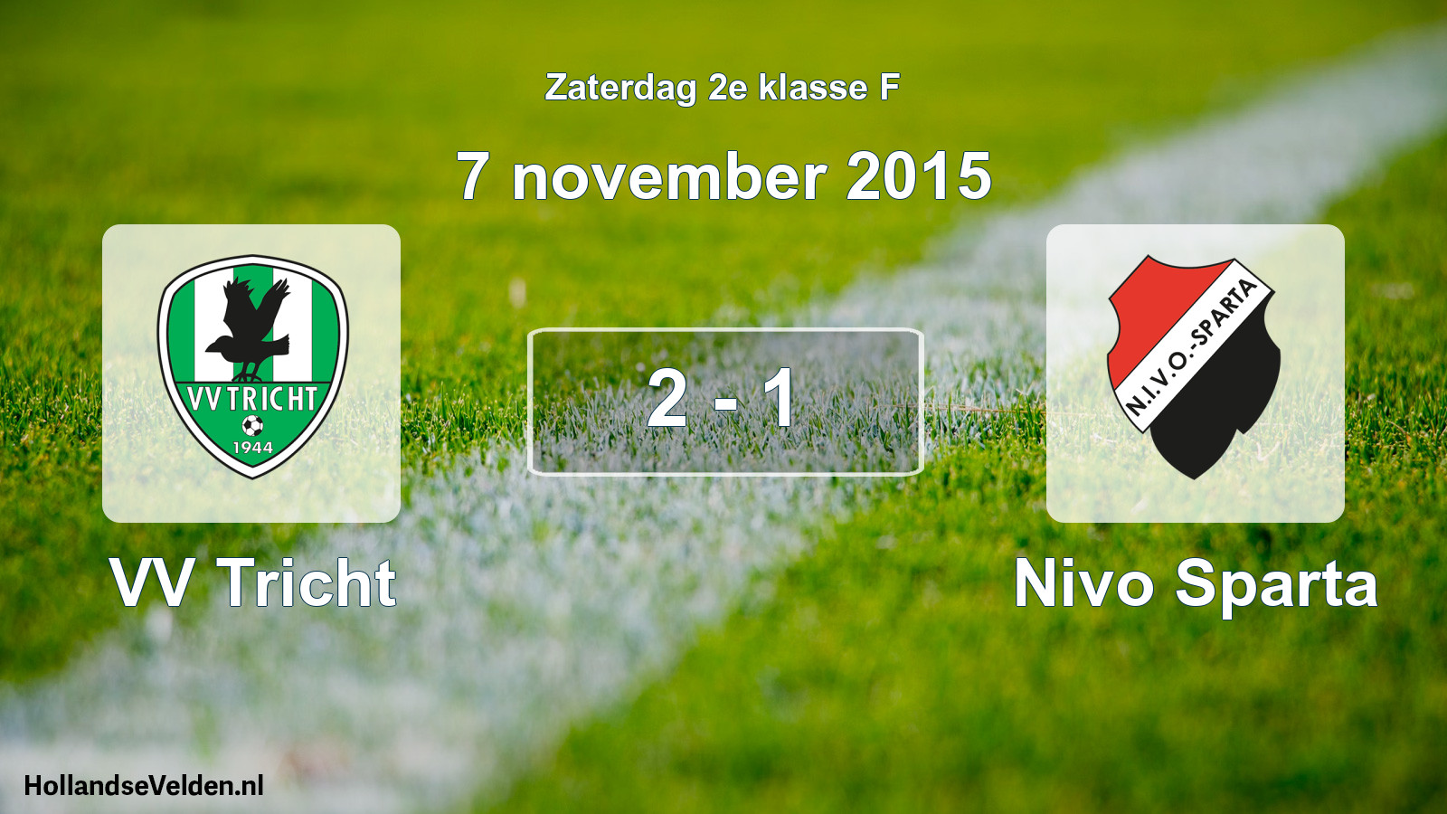 Gespeelde wedstrijd: VV Tricht - Nivo Sparta 2 - 1 (7 november 2015)