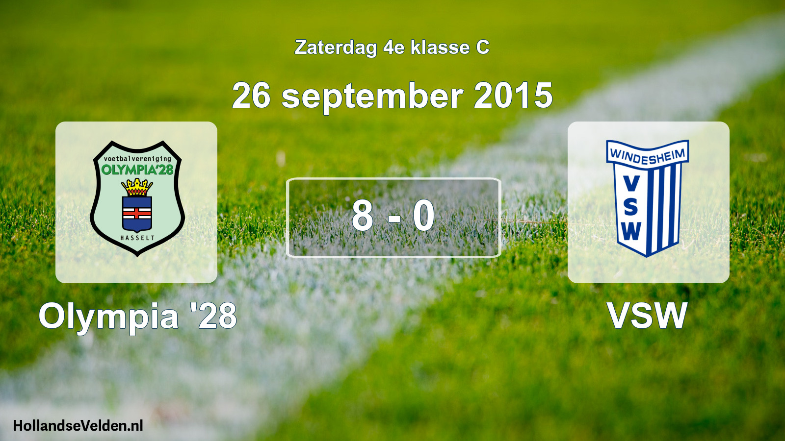 Gespeelde wedstrijd: Olympia '28 - VSW 8 - 0 (26 september 2015)