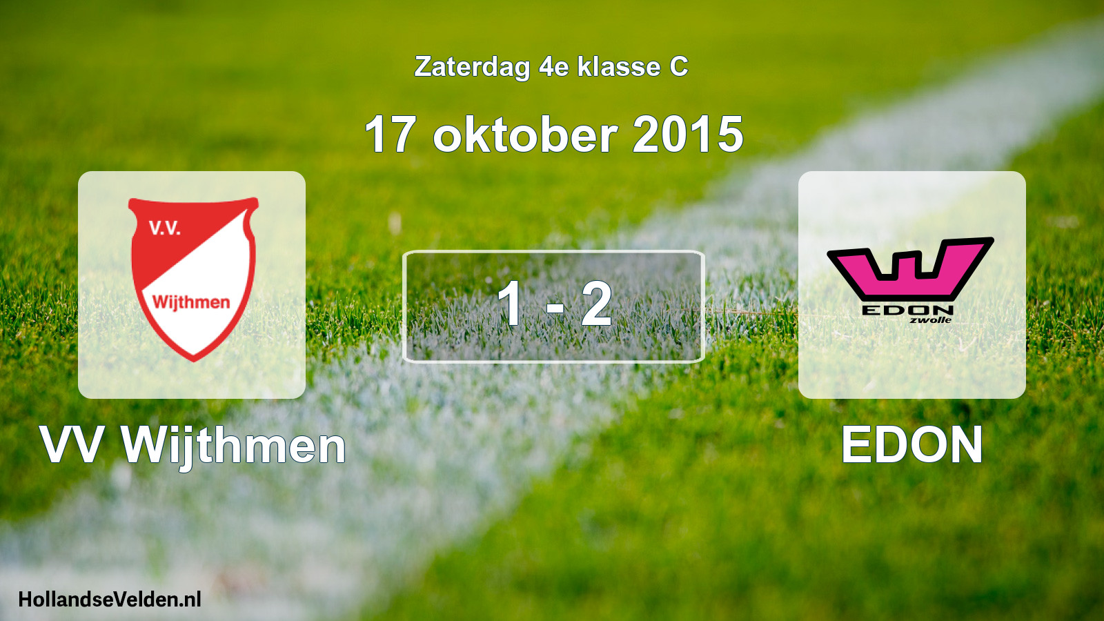 Gespeelde wedstrijd: VV Wijthmen - EDON 1 - 2 (17 oktober 2015)