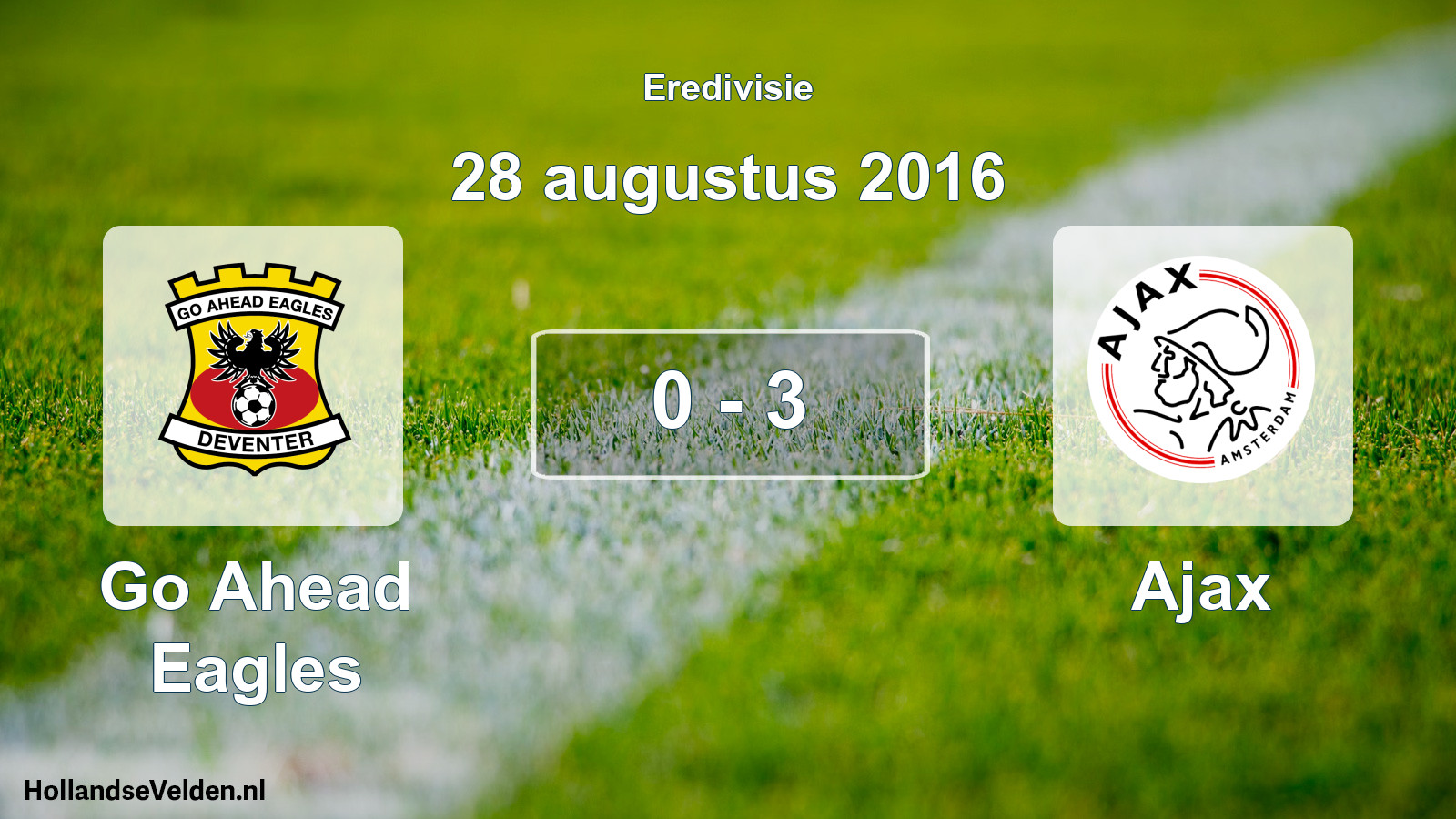 Gespeelde wedstrijd: Go Ahead Eagles - Ajax 0 - 3 (28 augustus 2016)