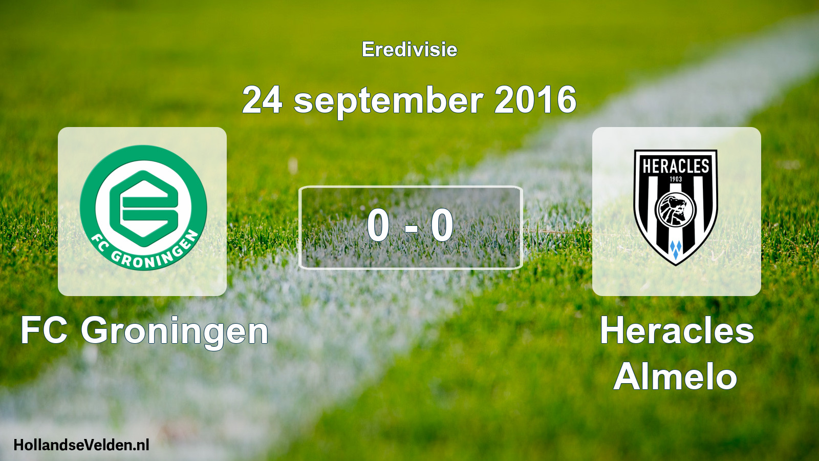 Gespeelde wedstrijd: FC Groningen - Heracles Almelo 0 - 0 (24 september 2016)