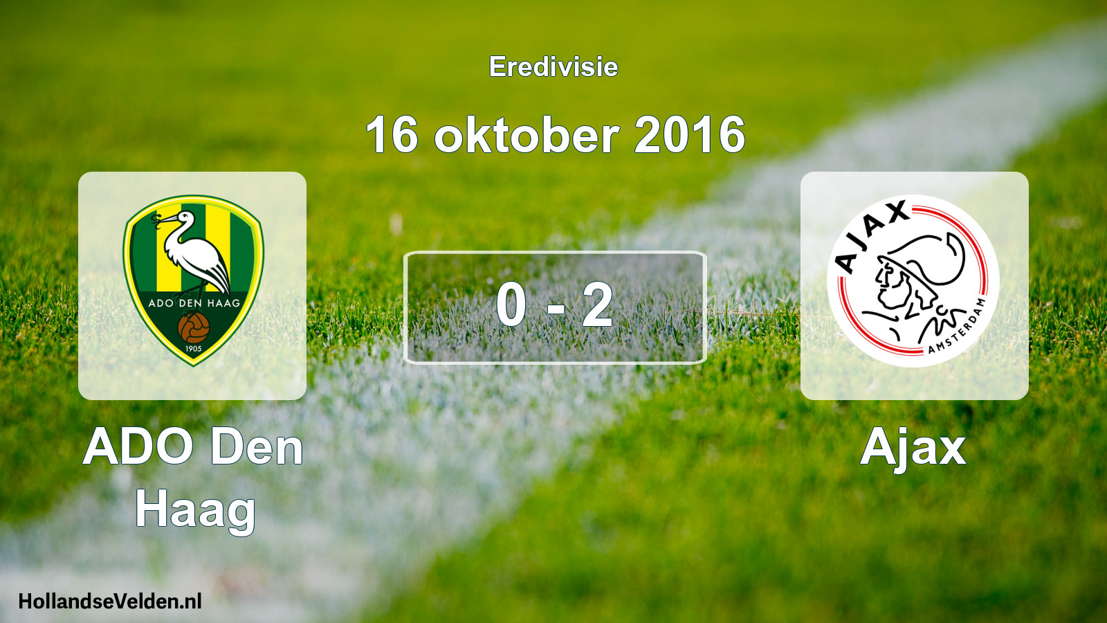 Gespeelde wedstrijd: ADO Den Haag - Ajax 0 - 2 (16 oktober 2016)
