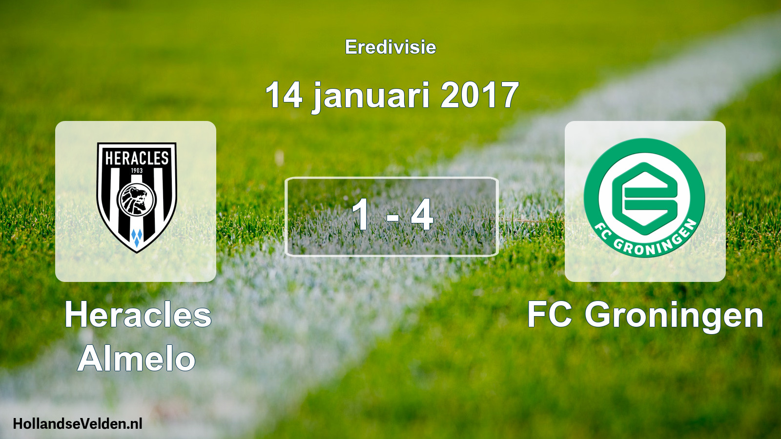 Gespeelde wedstrijd: Heracles Almelo - FC Groningen 1 - 4 (14 januari 2017)