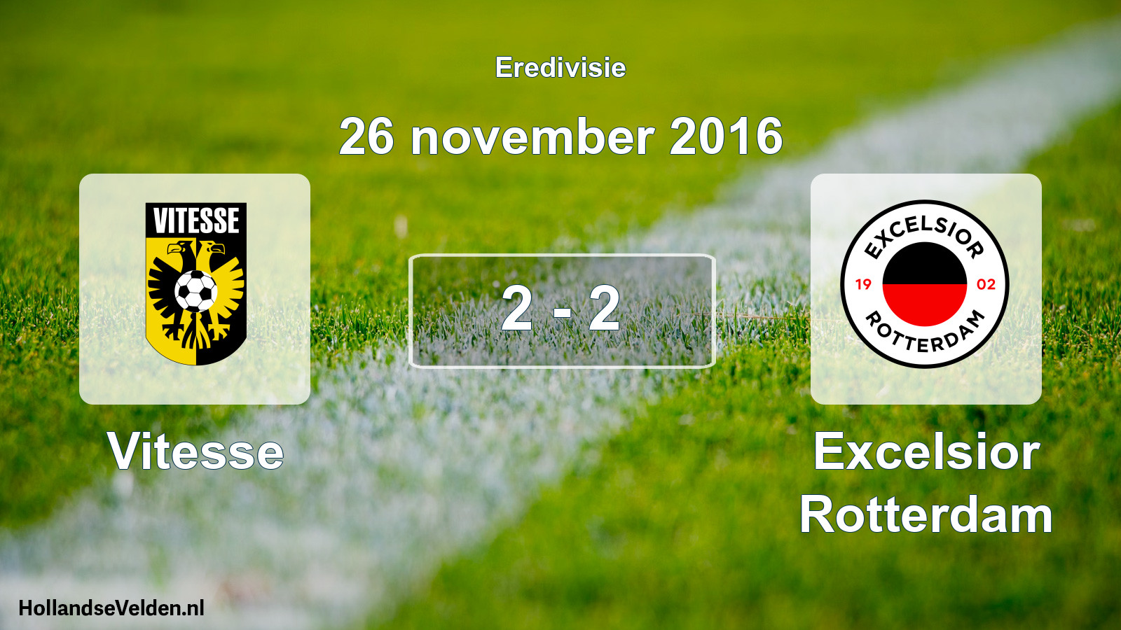 Gespeelde wedstrijd: Vitesse - Excelsior Rotterdam 2 - 2 (26 november 2016)