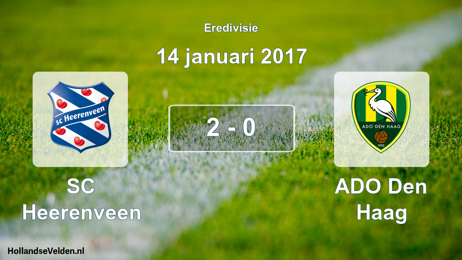 Gespeelde wedstrijd: SC Heerenveen - ADO Den Haag 2 - 0 (14 januari 2017)