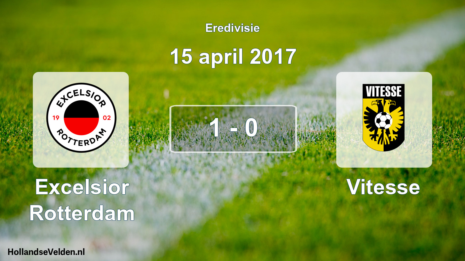 Gespeelde wedstrijd: Excelsior Rotterdam - Vitesse 1 - 0 (15 april 2017)
