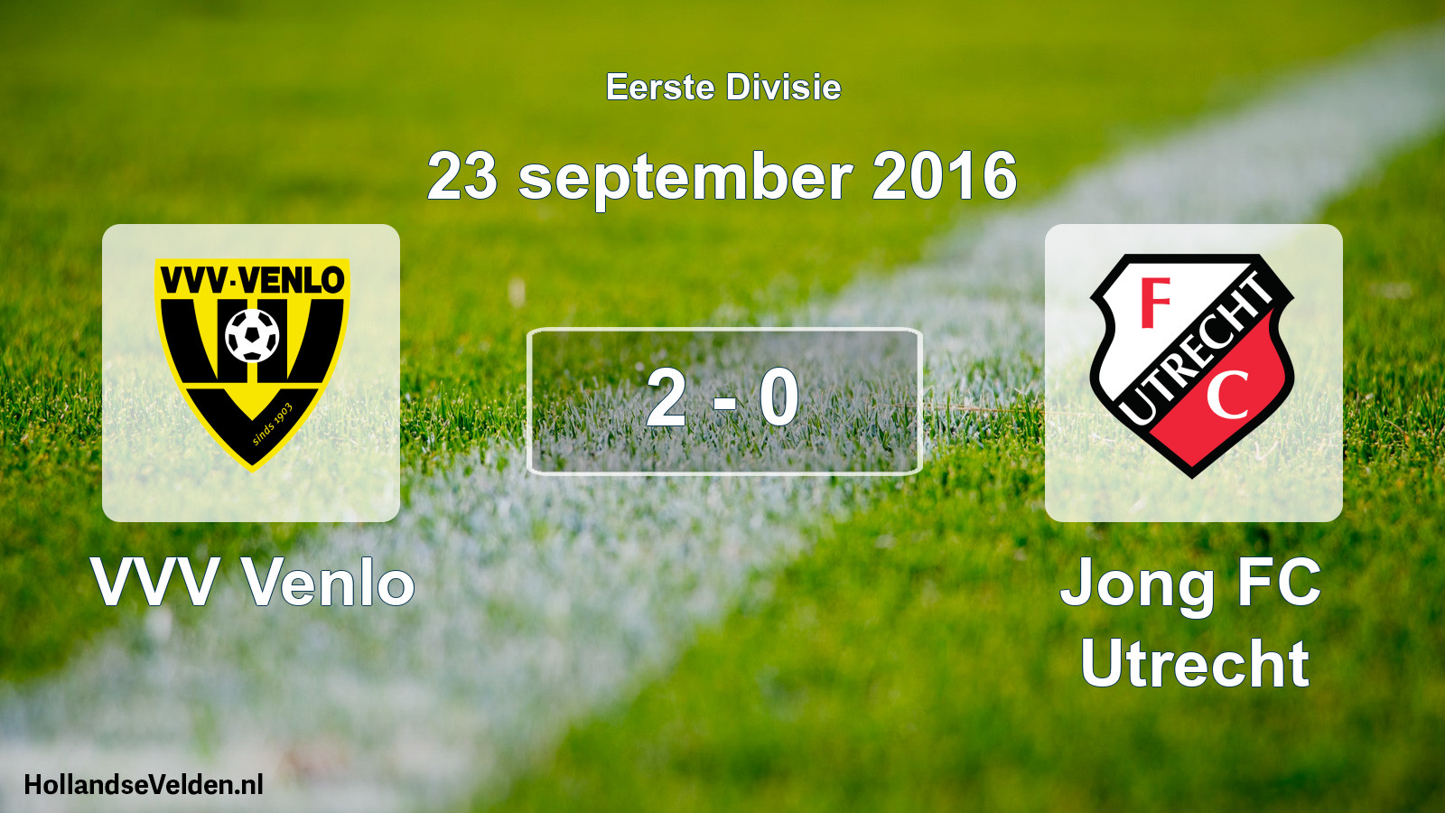 Gespeelde wedstrijd: VVV Venlo - Jong FC Utrecht 2 - 0 (23 september 2016)