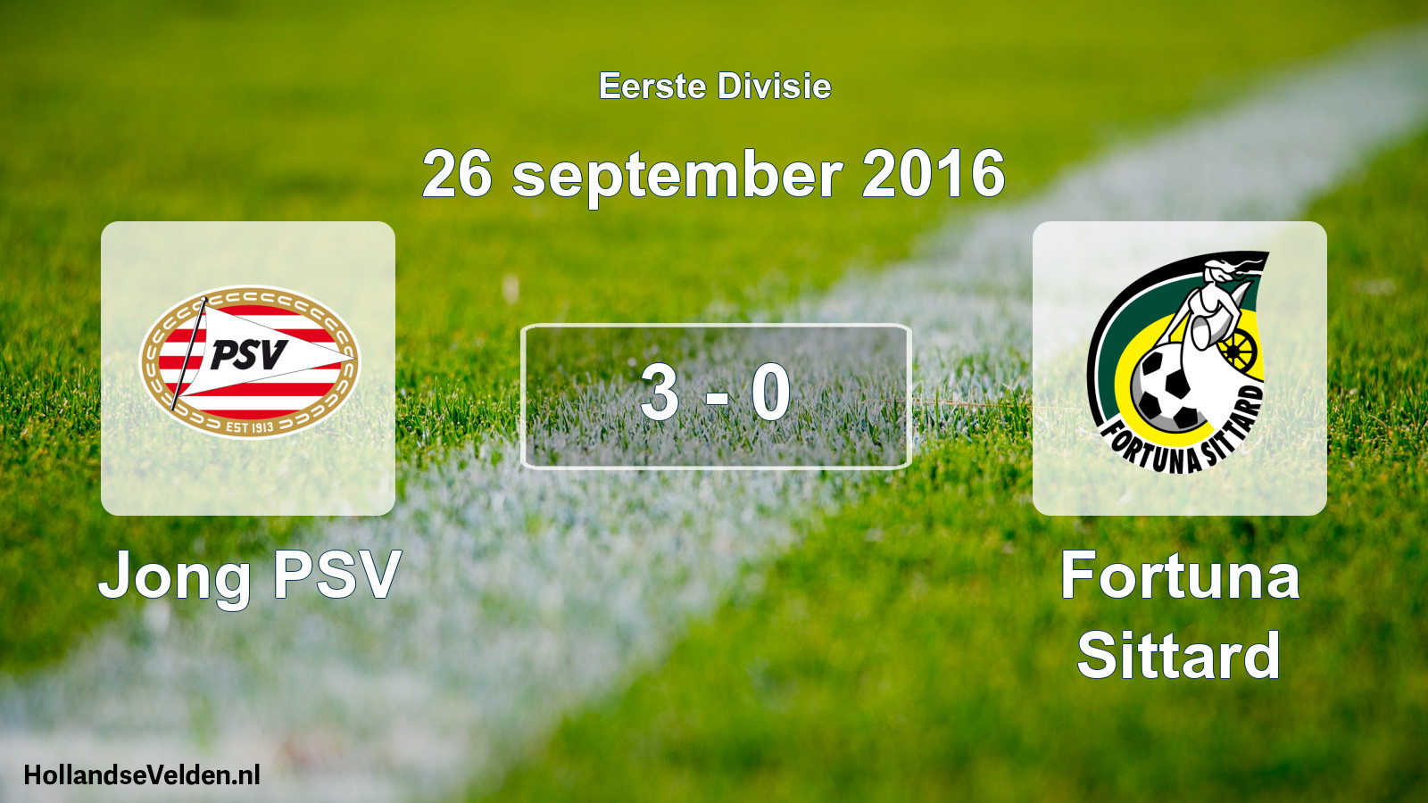 Gespeelde wedstrijd: Jong PSV - Fortuna Sittard 3 - 0 (26 september 2016)
