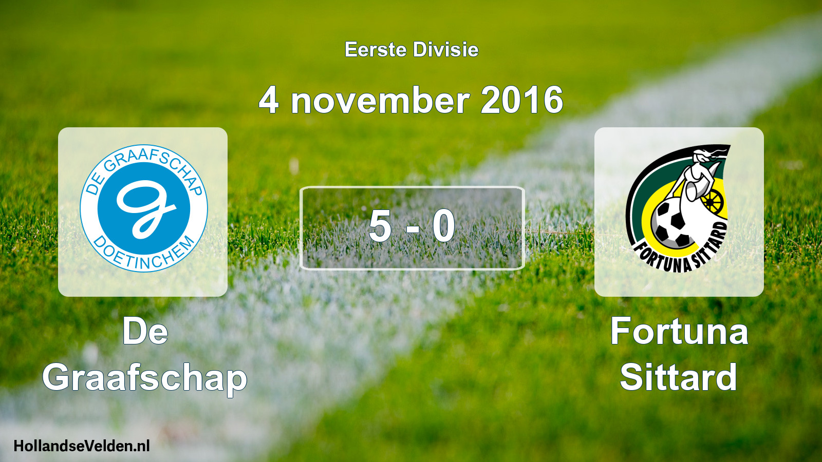Gespeelde wedstrijd: De Graafschap - Fortuna Sittard 5 - 0 (4 november 2016)