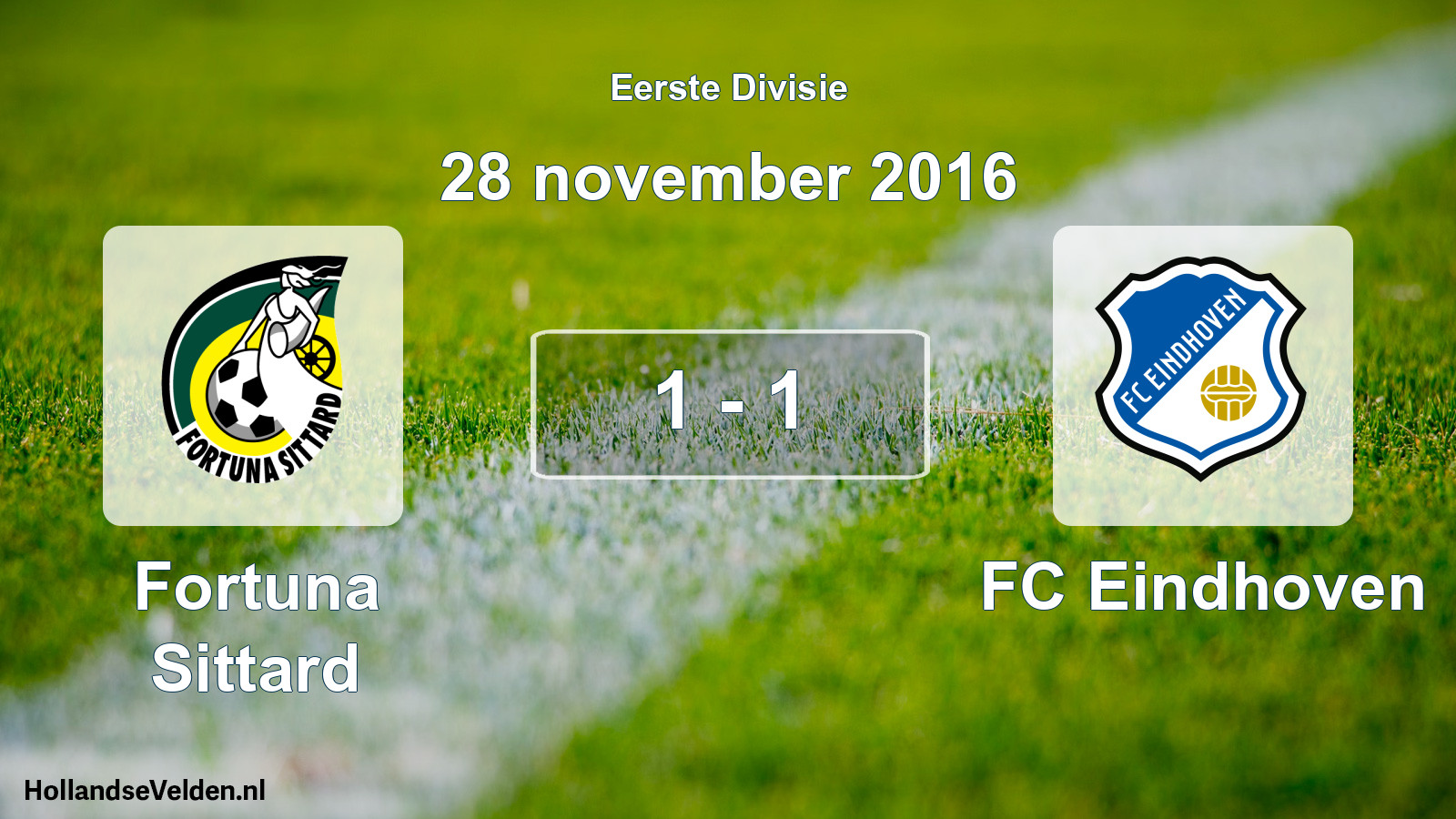 Gespeelde wedstrijd: Fortuna Sittard - FC Eindhoven 1 - 1 (28 november 2016)