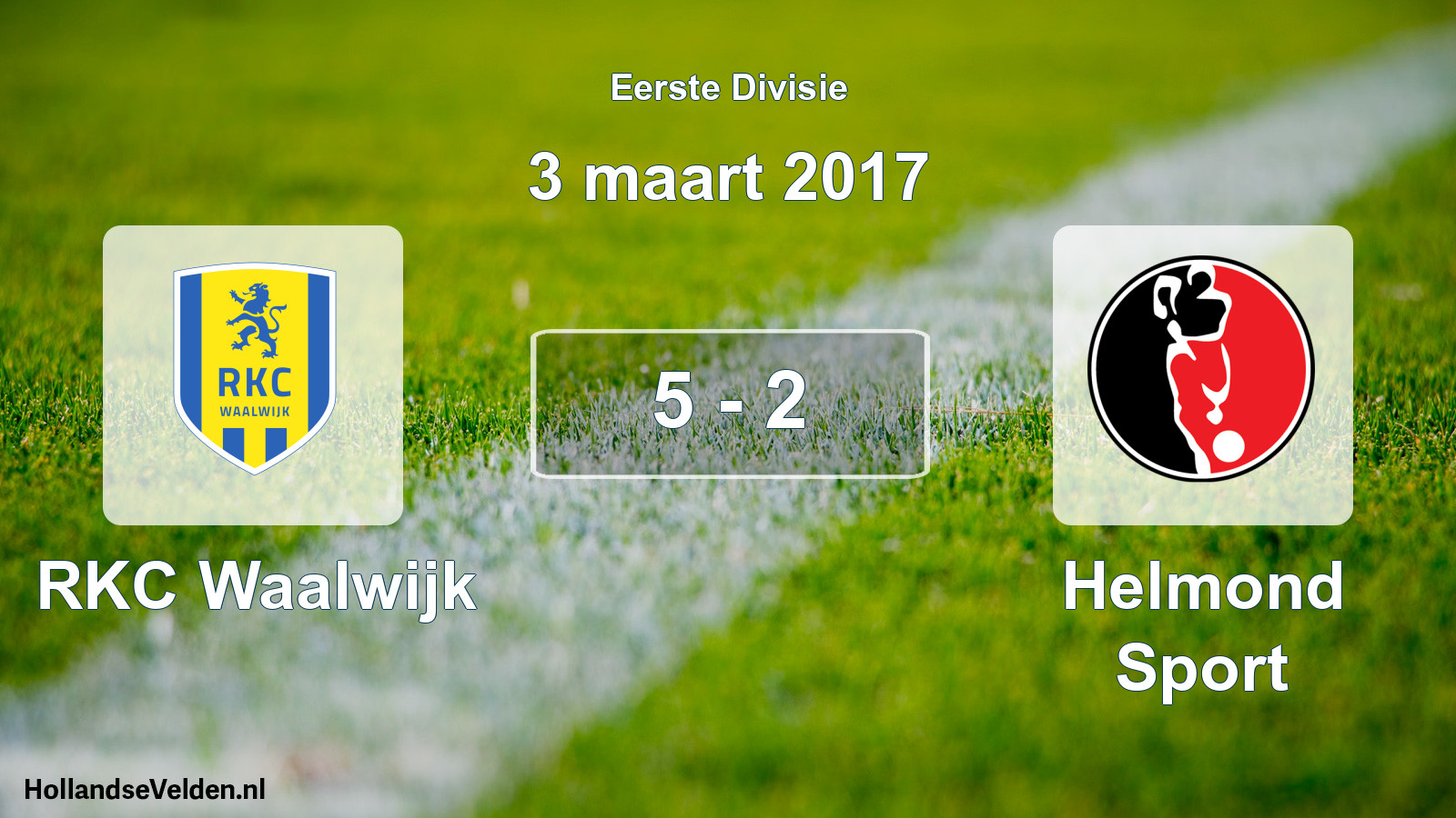 Gespeelde wedstrijd: RKC Waalwijk - Helmond Sport 5 - 2 (3 maart 2017)