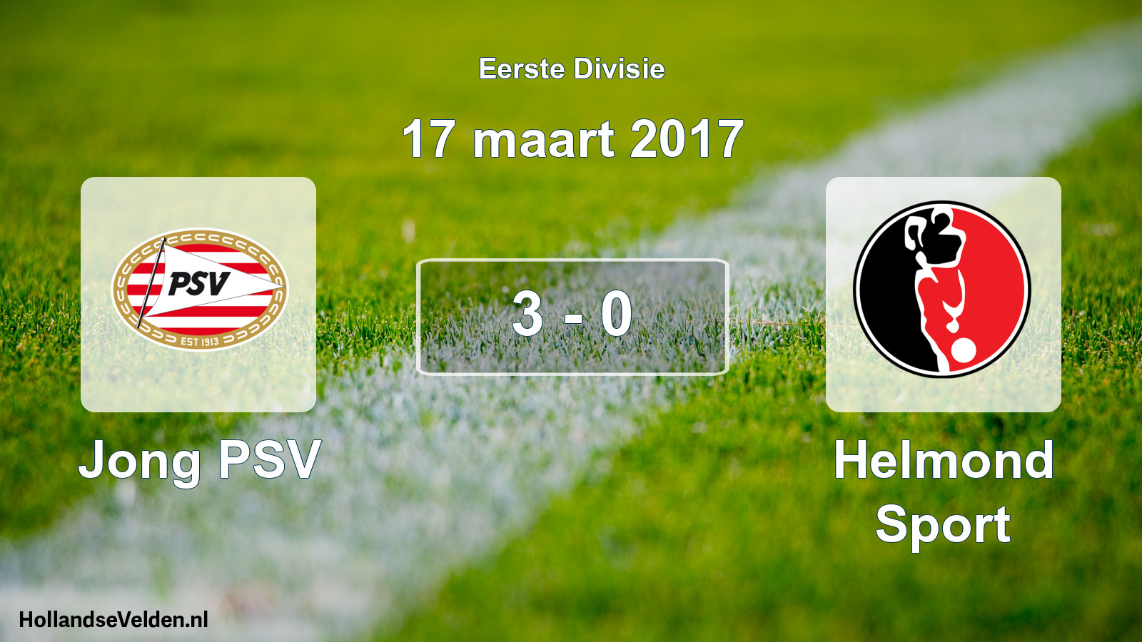 Gespeelde wedstrijd: Jong PSV - Helmond Sport 3 - 0 (17 maart 2017)