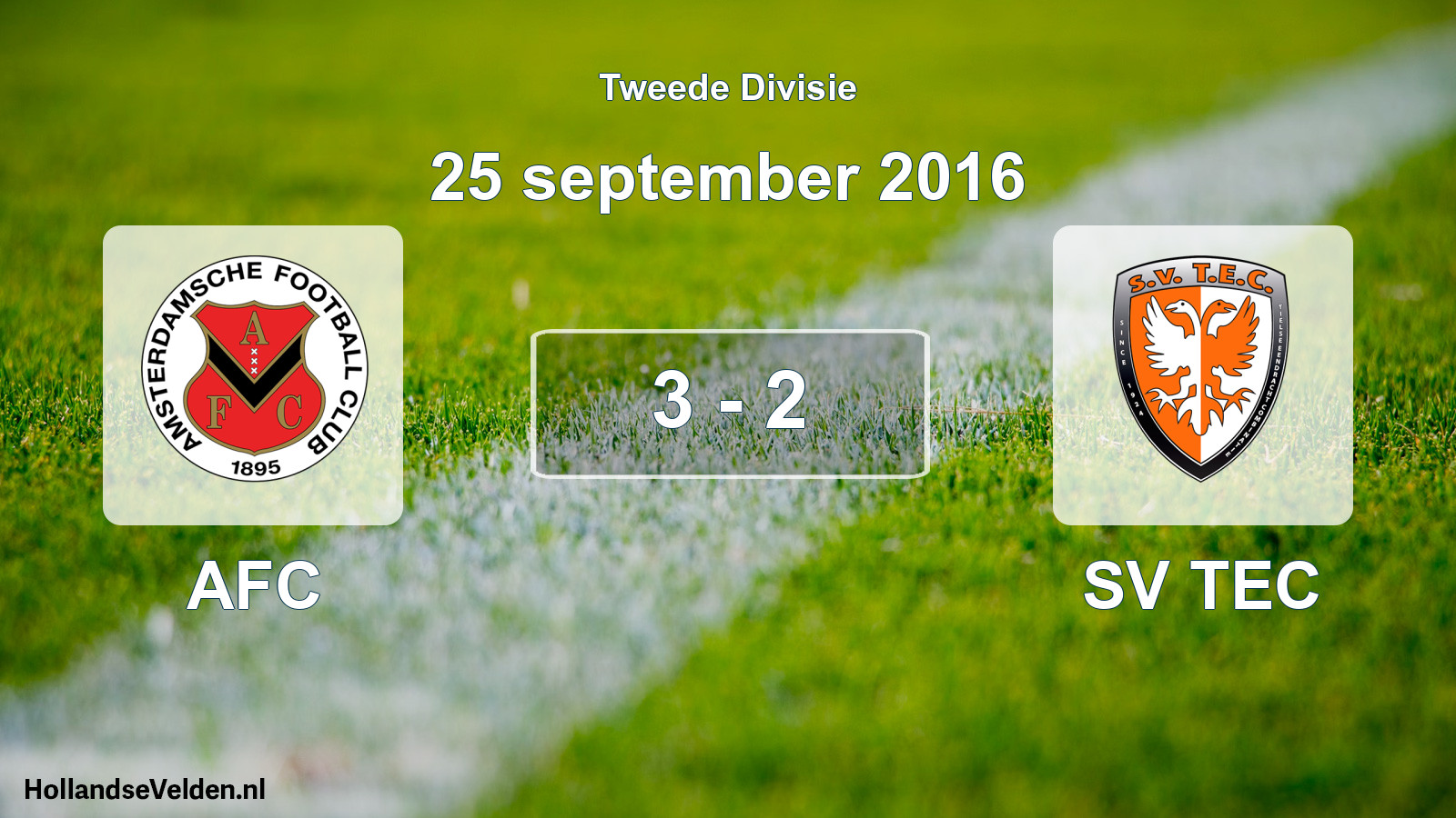 Gespeelde wedstrijd: AFC - SV TEC 3 - 2 (25 september 2016)