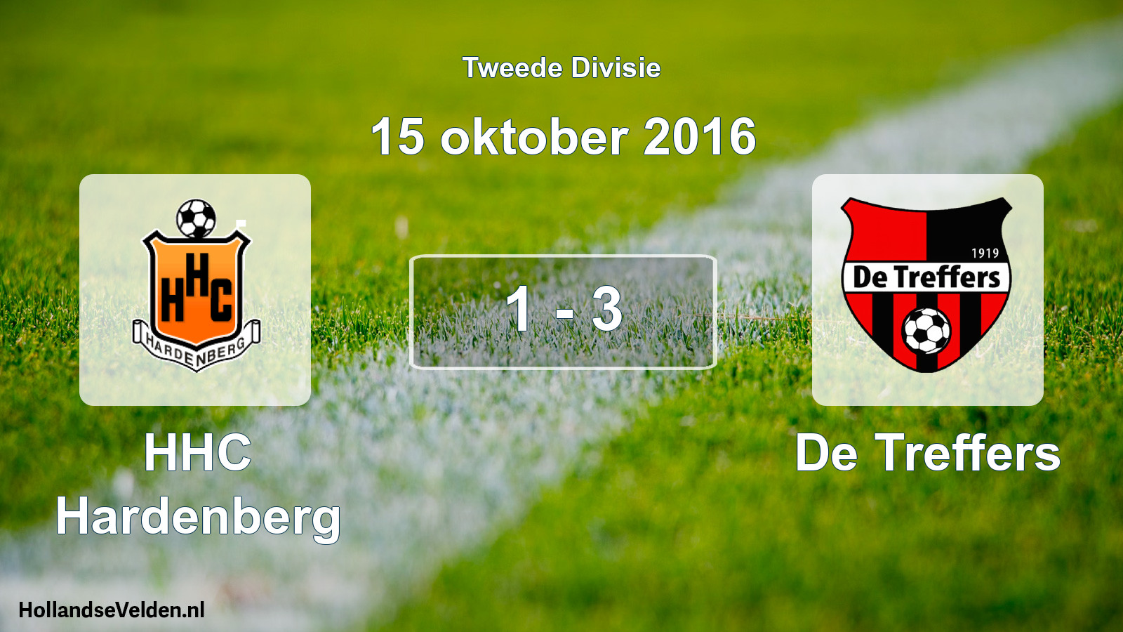 Gespeelde wedstrijd: HHC Hardenberg - De Treffers 1 - 3 (15 oktober 2016)