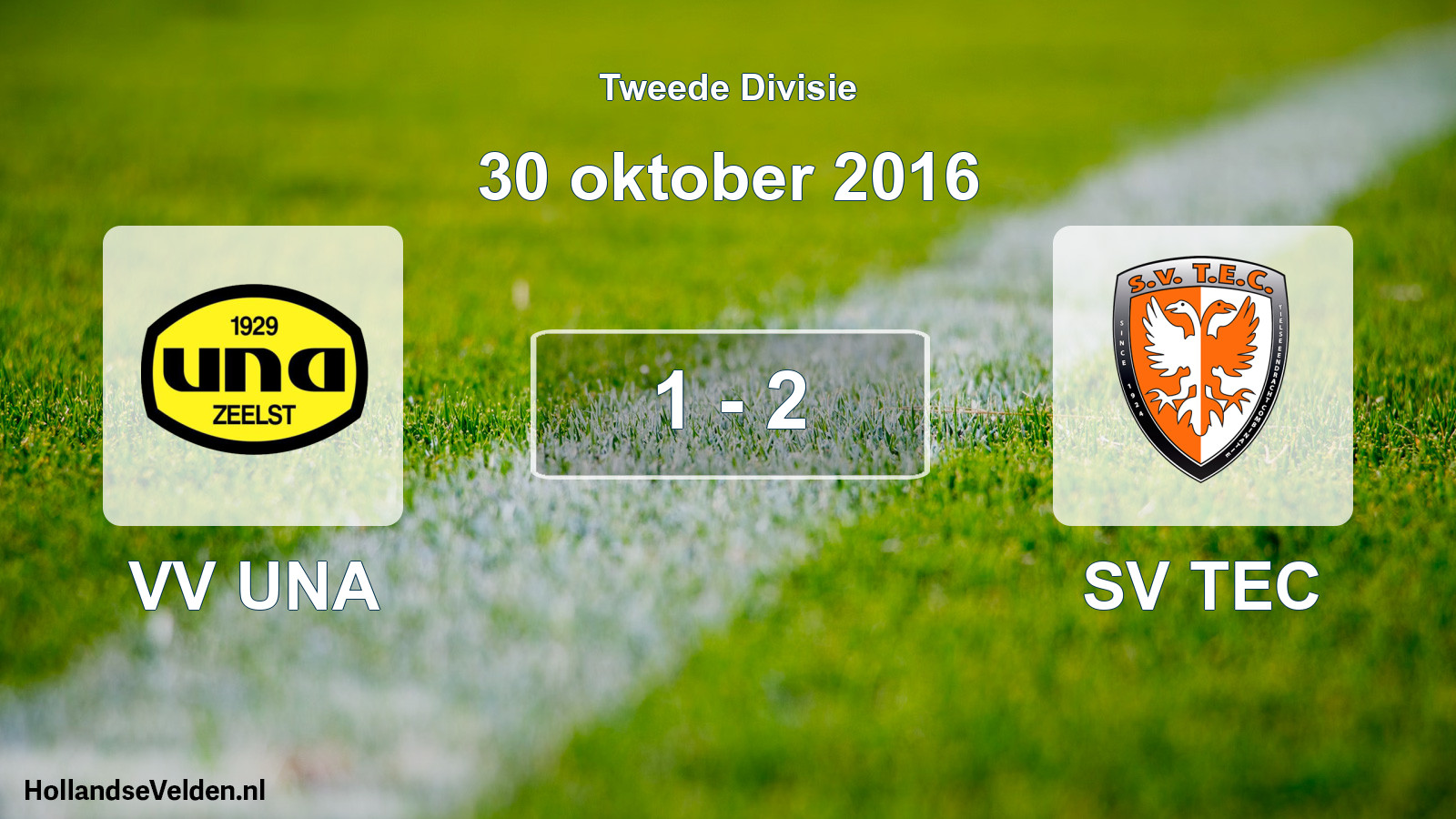 Gespeelde wedstrijd: VV UNA - SV TEC 1 - 2 (30 oktober 2016)