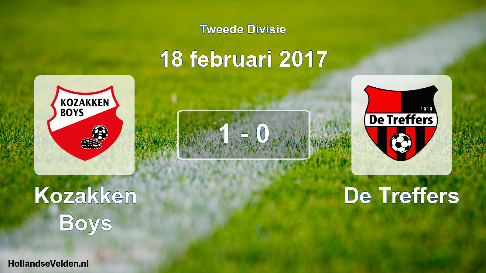 Gespeelde wedstrijd: Kozakken Boys - De Treffers 1 - 0 (18 februari 2017)
