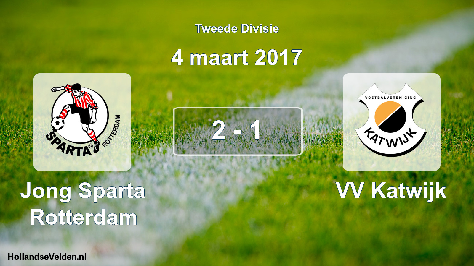 Gespeelde wedstrijd: Jong Sparta Rotterdam - VV Katwijk 2 - 1 (4 maart 2017)