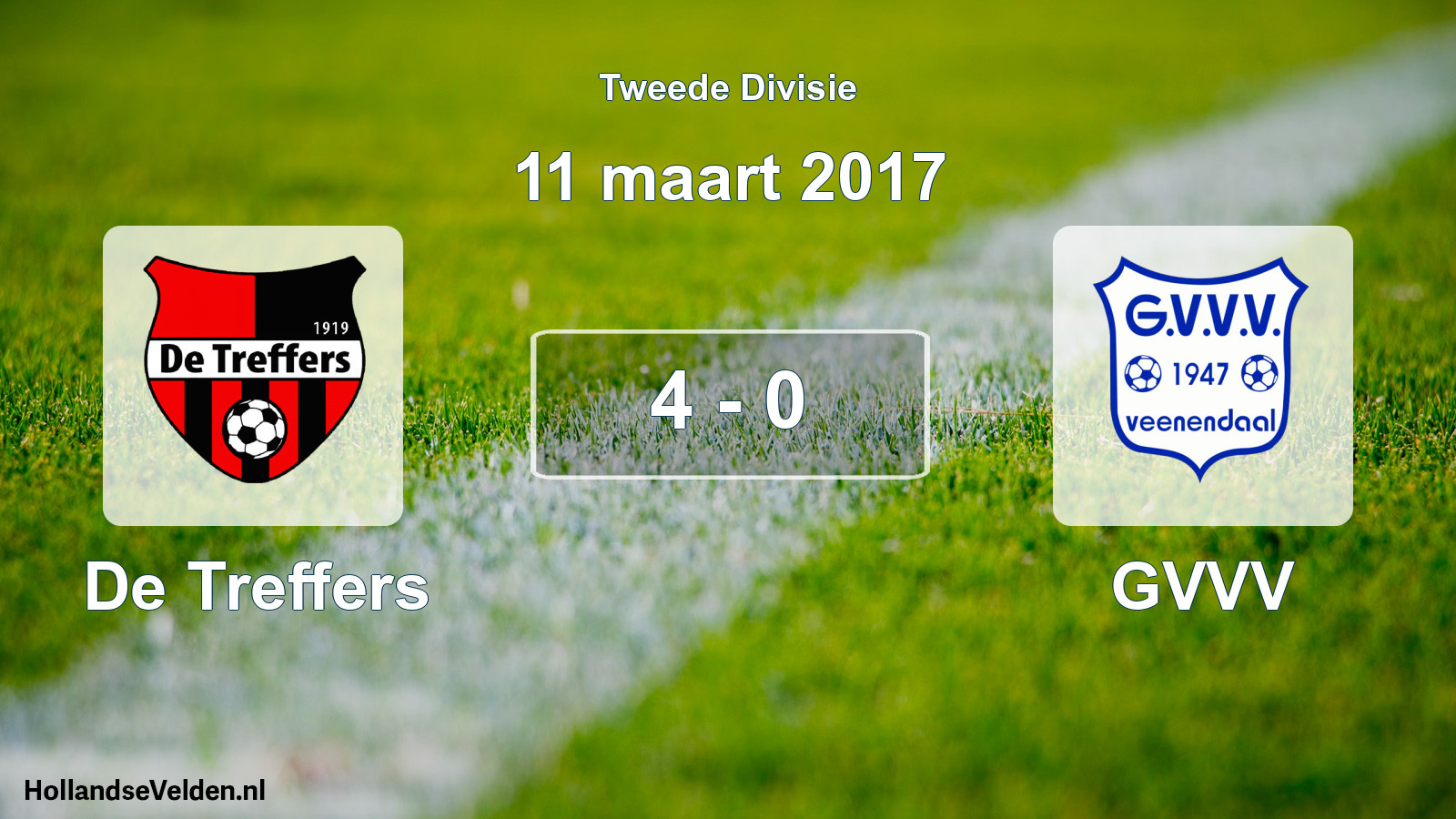 Gespeelde wedstrijd: De Treffers - GVVV 4 - 0 (11 maart 2017)