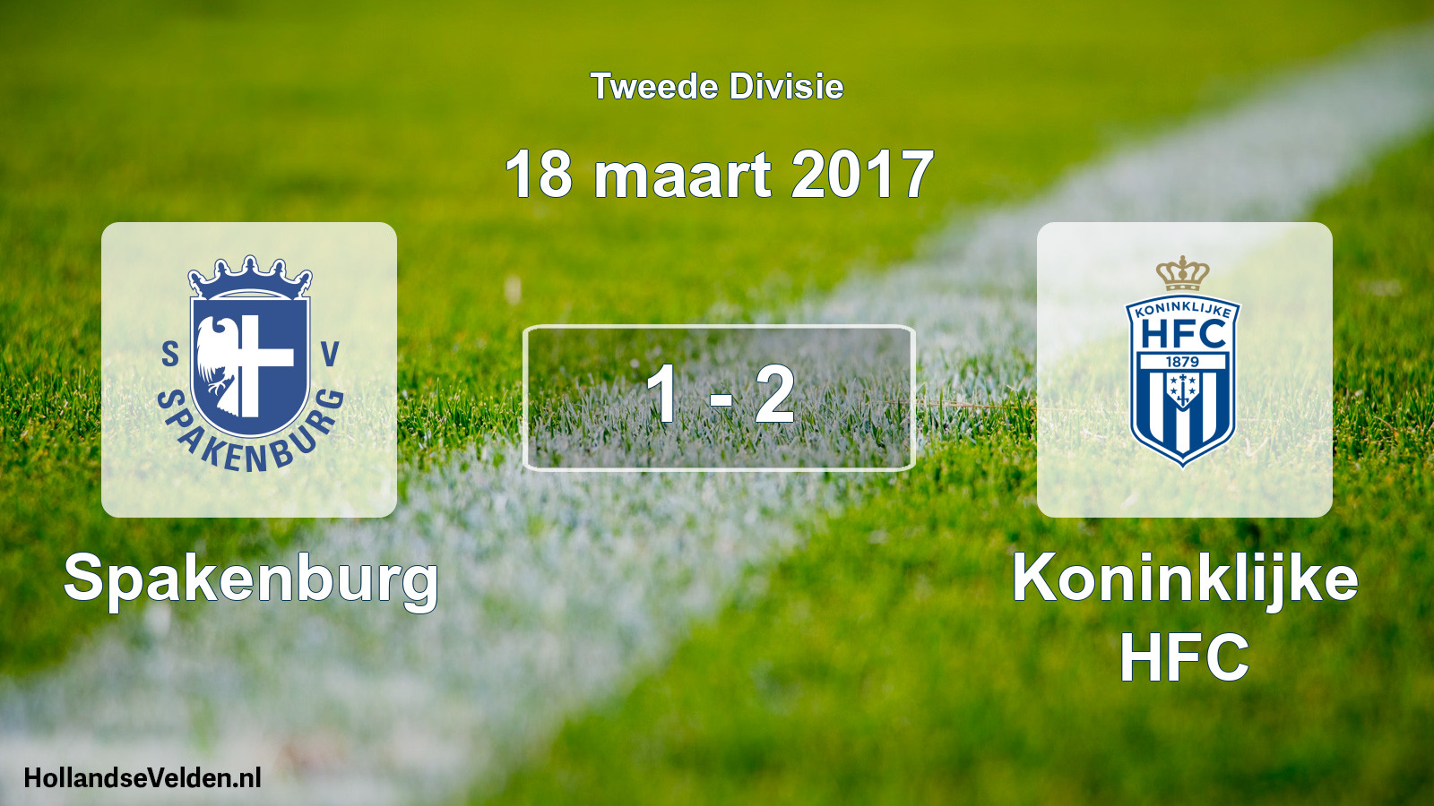 Gespeelde wedstrijd: Spakenburg - Koninklijke HFC 1 - 2 (18 maart 2017)