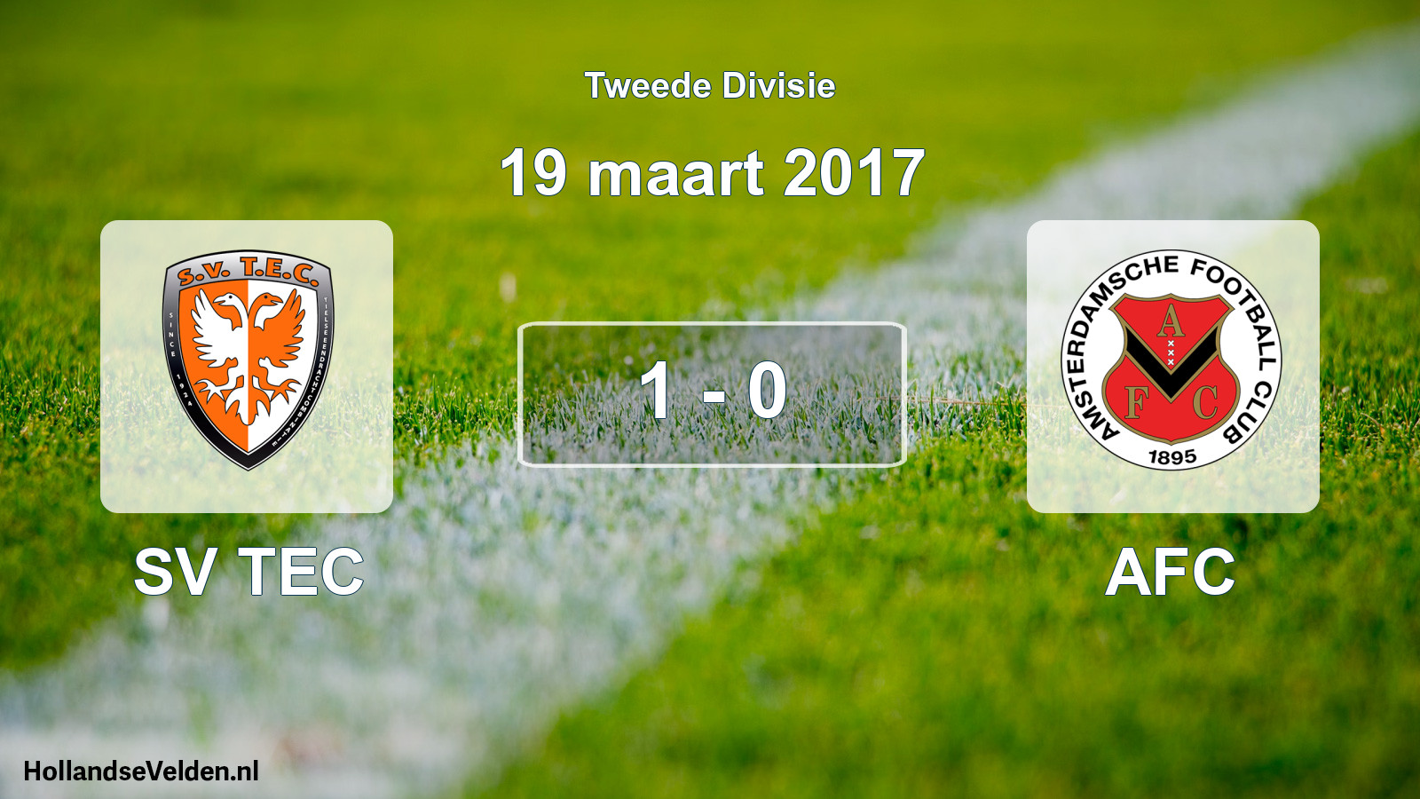 Gespeelde wedstrijd: SV TEC - AFC 1 - 0 (19 maart 2017)