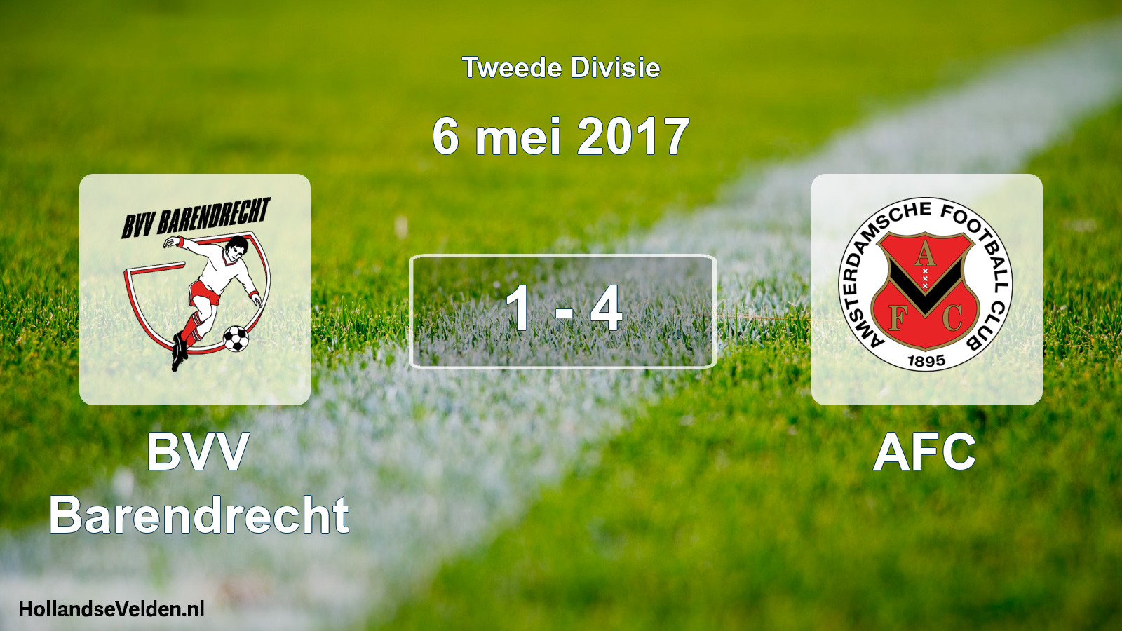 Gespeelde wedstrijd: BVV Barendrecht - AFC 1 - 4 (6 mei 2017)