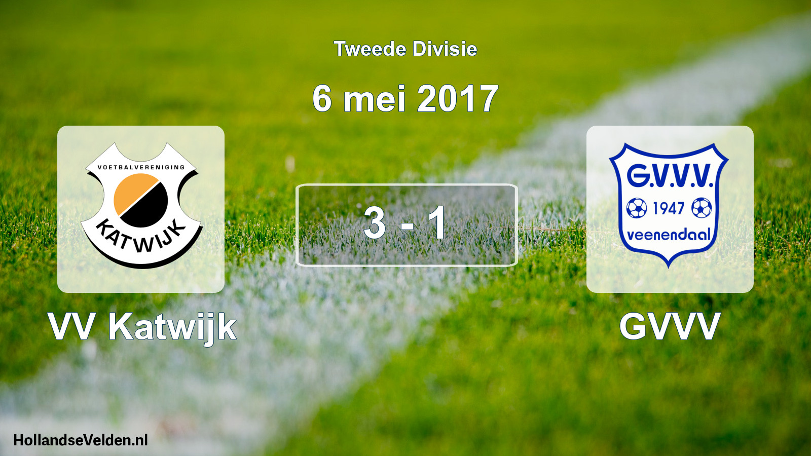 Gespeelde wedstrijd: VV Katwijk - GVVV 3 - 1 (6 mei 2017)